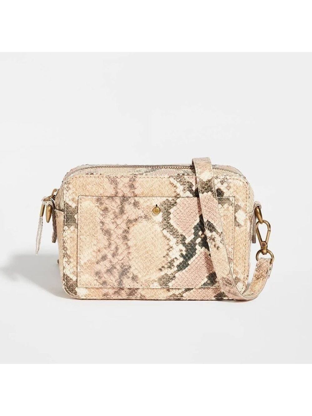 Madewell The Transport Camera Bag: Snake Embossed Edition
